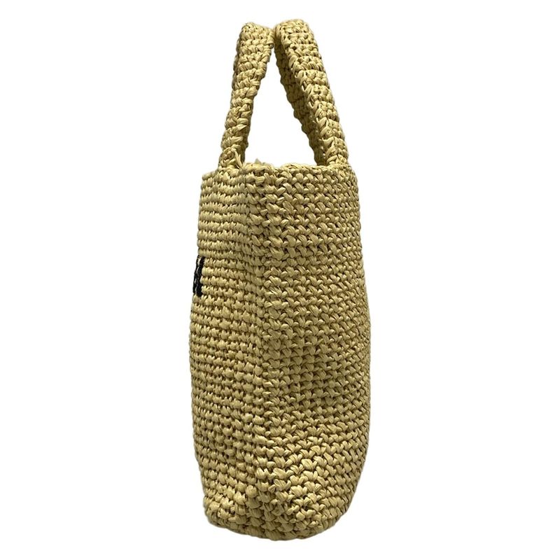 Prada Small Crochet Tote Bag Beige And Black Bag