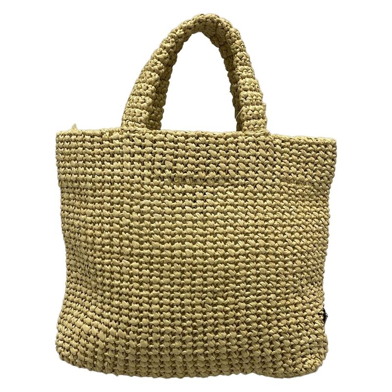 Prada Small Crochet Tote Bag Beige And Black Bag