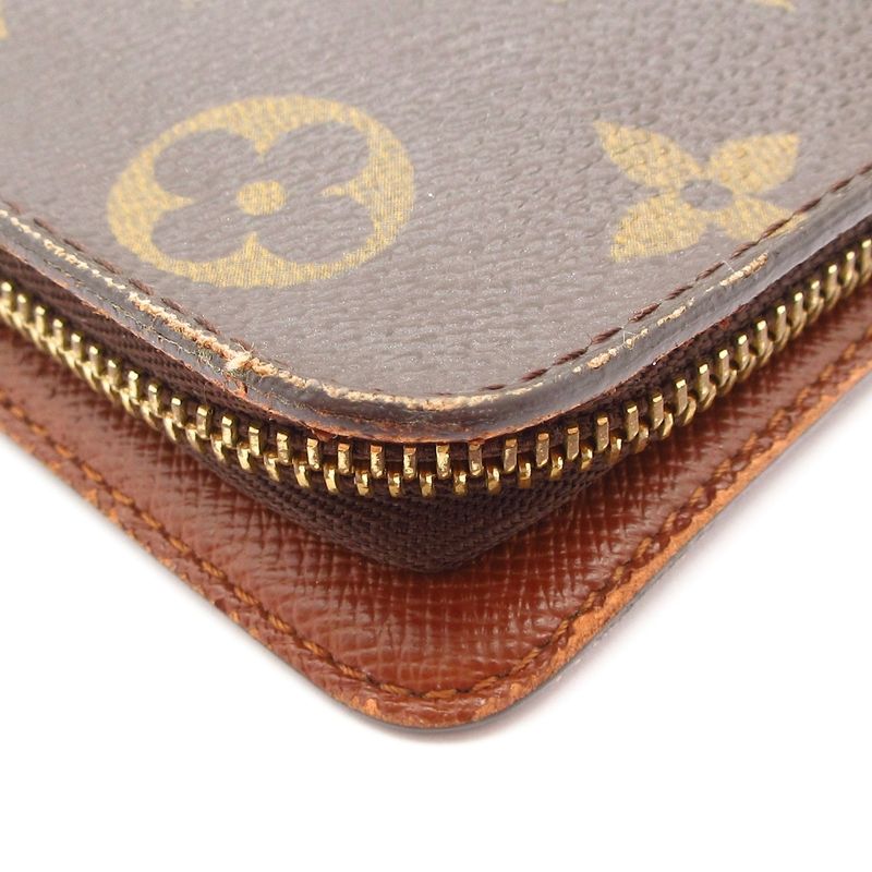 Louis Vuitton Monogram Porte Monet Zip Long Wallet M61727 Leather