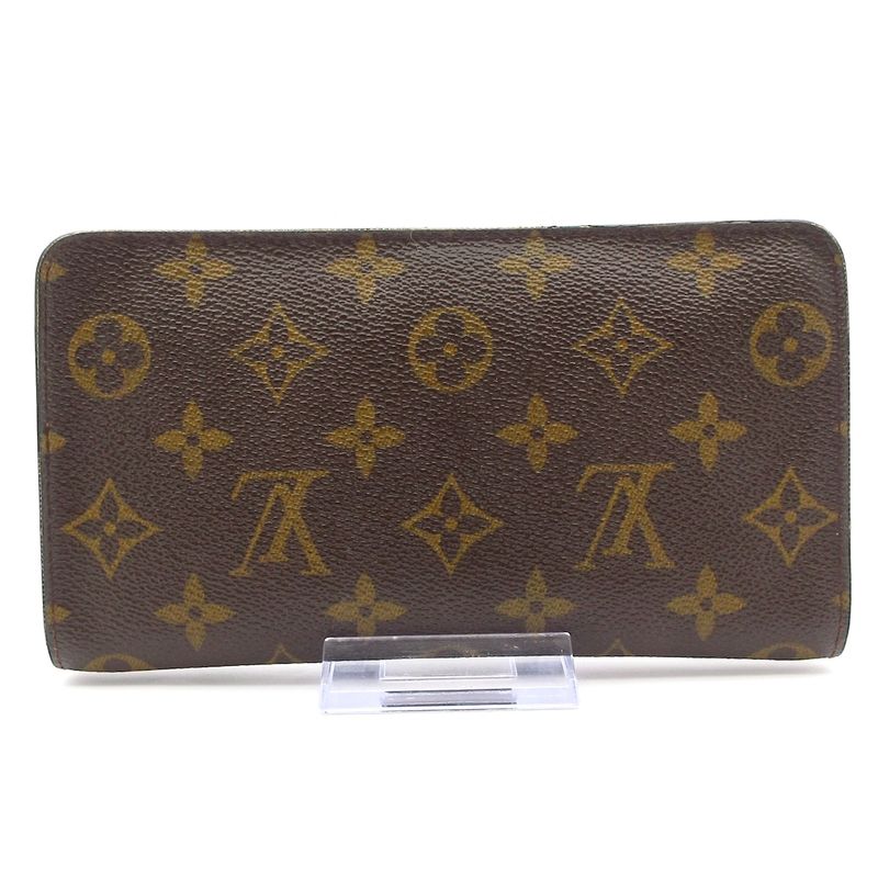 Louis Vuitton Monogram Porte Monet Zip Long Wallet M61727 Leather