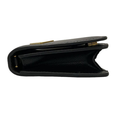 Prada Long Wallet - 1dh044 Black Chain Shoulder Robot Leather