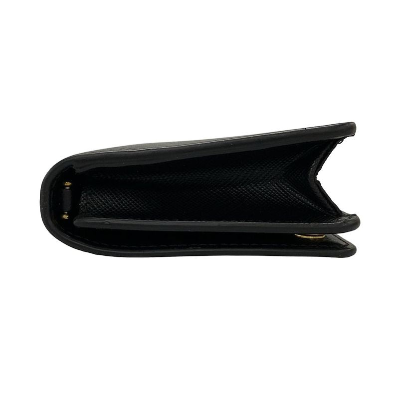 Prada Long Wallet - 1dh044 Black Chain Shoulder Robot Leather
