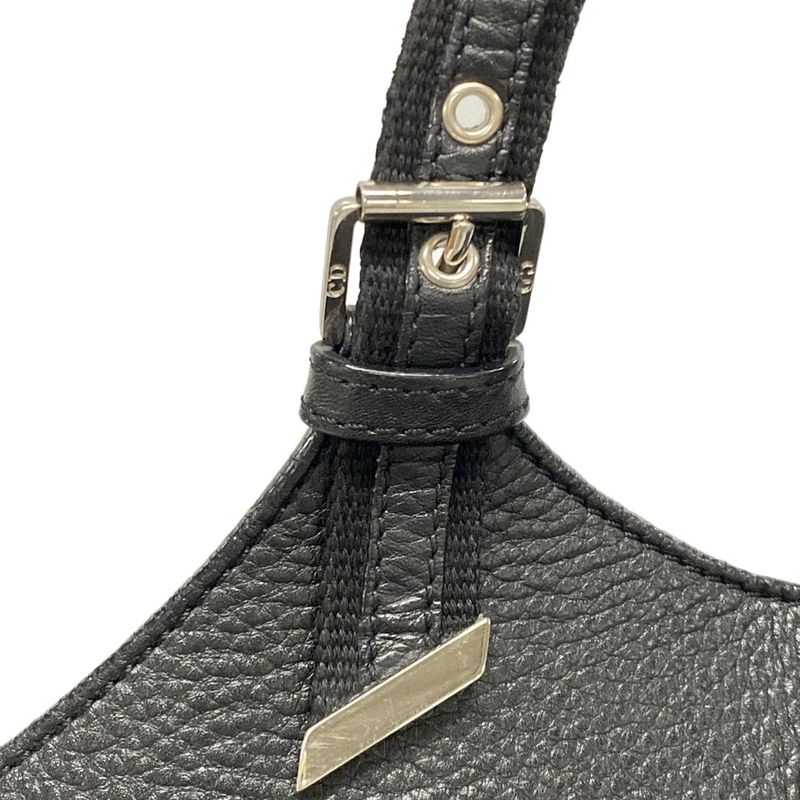 Dior/christian Dior Tote Bag Street Chic/trotter Black Leather