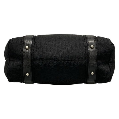 Dior/christian Dior Tote Bag Street Chic/trotter Black Leather