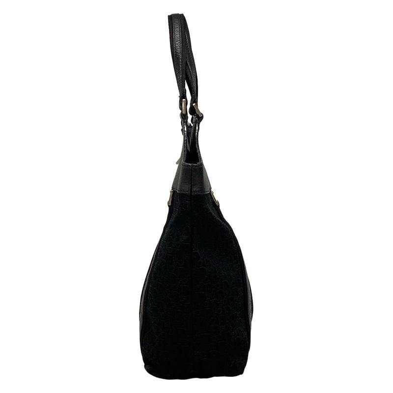 Dior/christian Dior Tote Bag Street Chic/trotter Black Leather