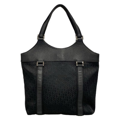 Dior/christian Dior Tote Bag Street Chic/trotter Black Leather