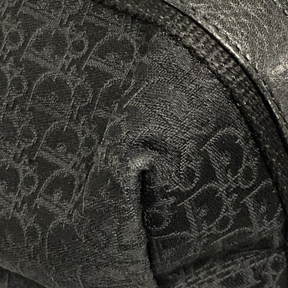 Dior/christian Dior Tote Bag Street Chic/trotter Black Leather