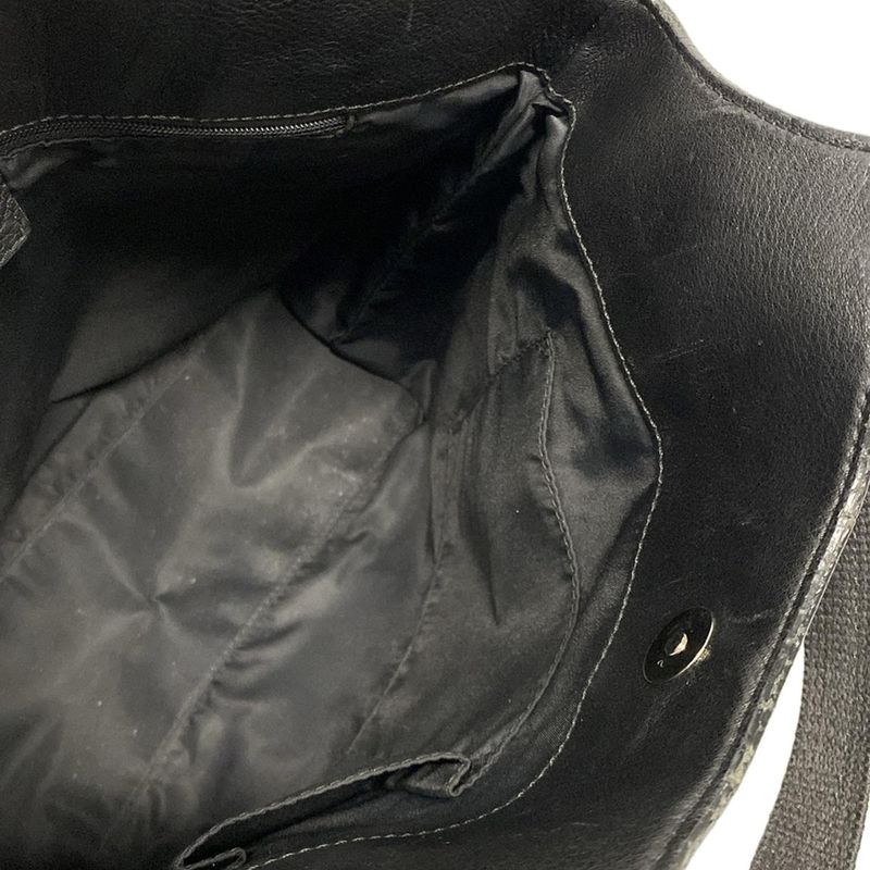 Dior/christian Dior Tote Bag Street Chic/trotter Black Leather