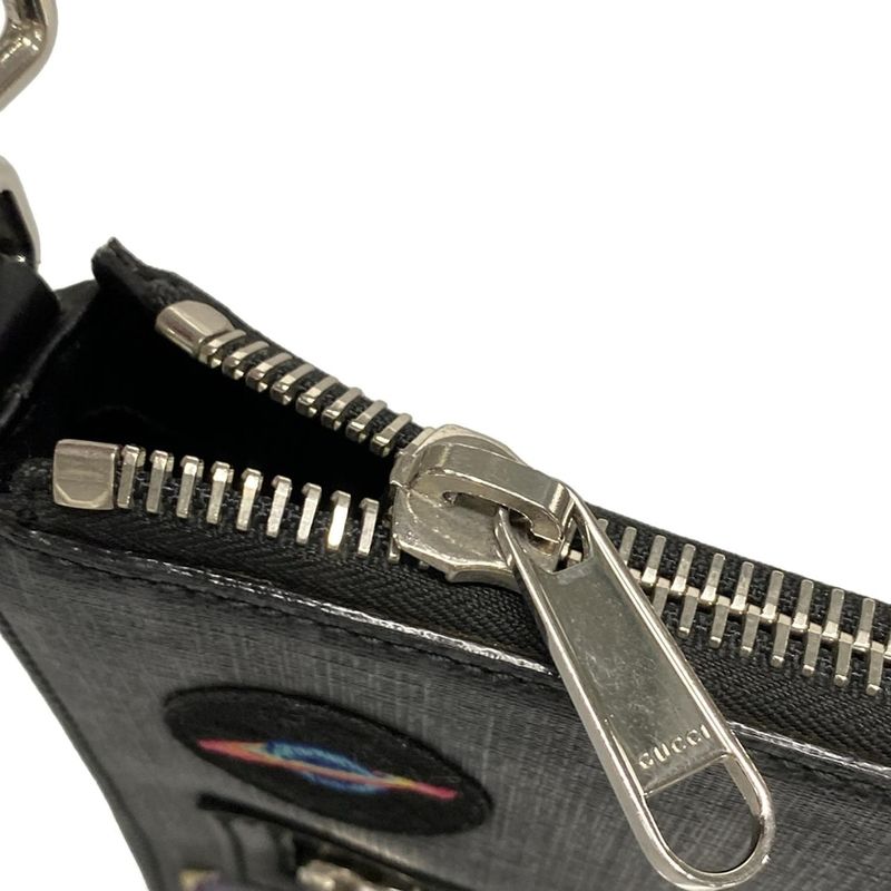 Gucci Shoulder Bag Courier/gg Supreme 474137 Black X Light Gray X Multi Leather