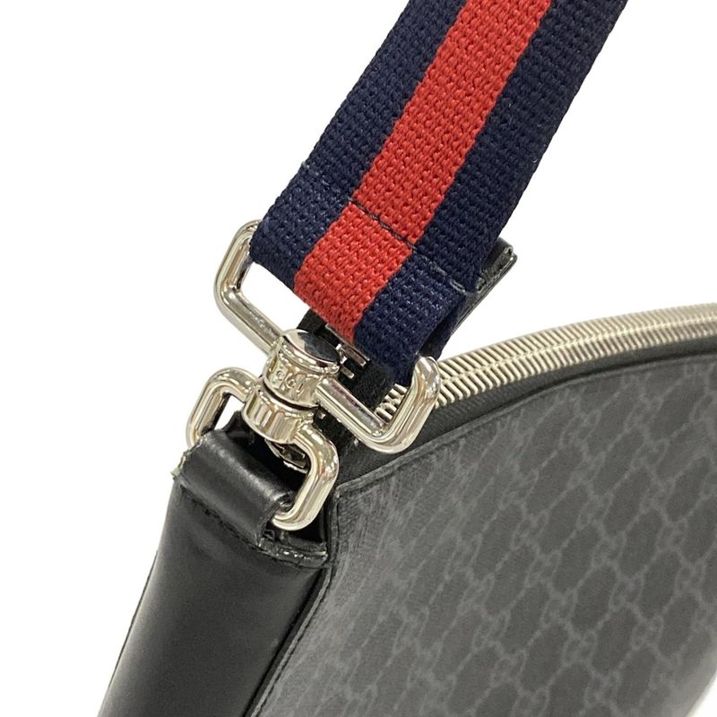 Gucci Shoulder Bag Courier/gg Supreme 474137 Black X Light Gray X Multi Leather