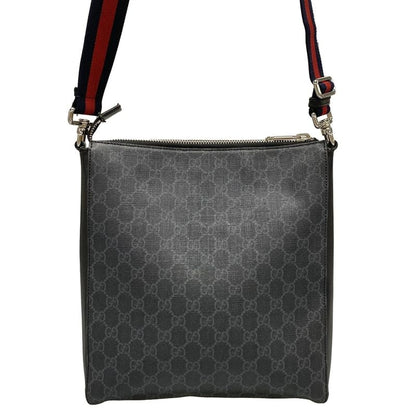 Gucci Shoulder Bag Courier/gg Supreme 474137 Black X Light Gray X Multi Leather