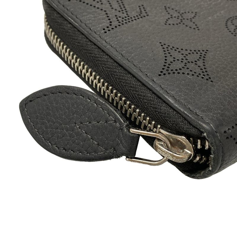 Louis Vuitton Mahina Zippy Wallet M61867 Noir Black Leather