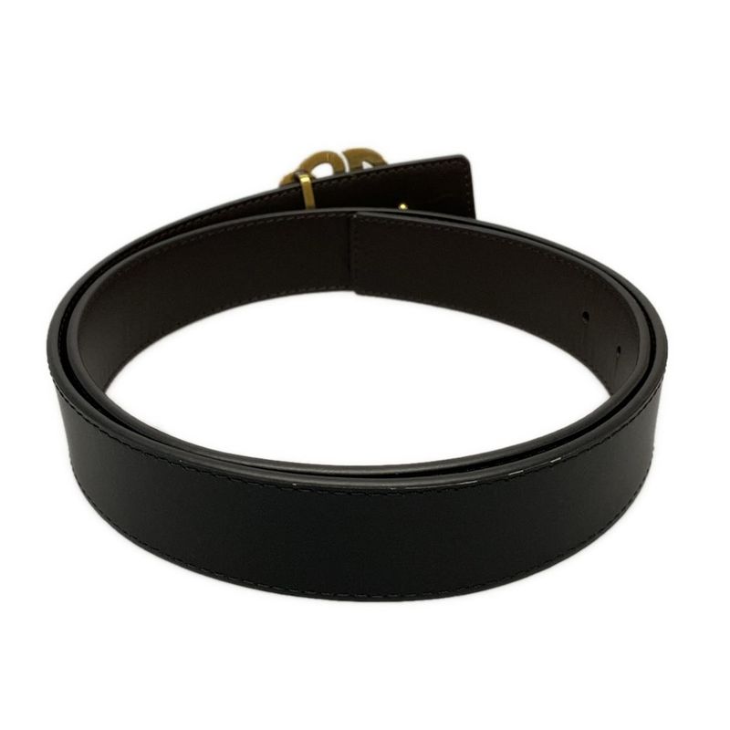 Louis Vuitton Belt 95-38 LV Dynasty M8880 Black And Dark Brown Leather