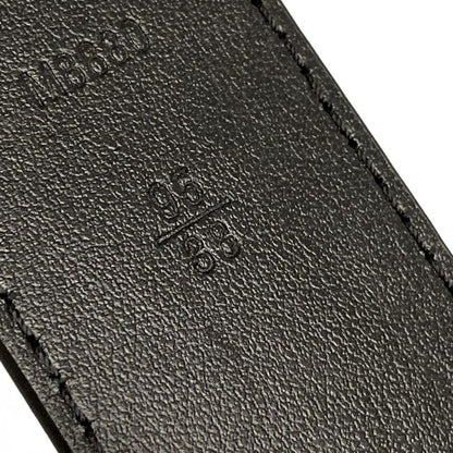 Louis Vuitton Belt 95-38 LV Dynasty M8880 Black And Dark Brown Leather