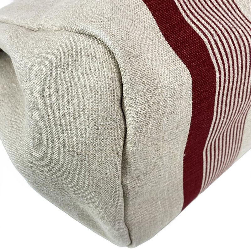 Hermes Handbag Herbag Zip Cabin Beige And Red Silver Hardware /H Vibration