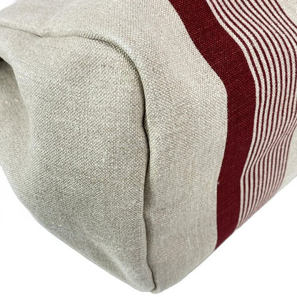 Hermes Handbag Herbag Zip Cabin Beige And Red Silver Hardware /H Vibration