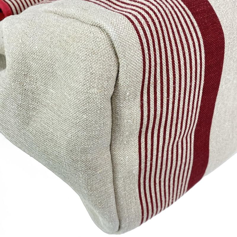 Hermes Handbag Herbag Zip Cabin Beige And Red Silver Hardware /H Vibration