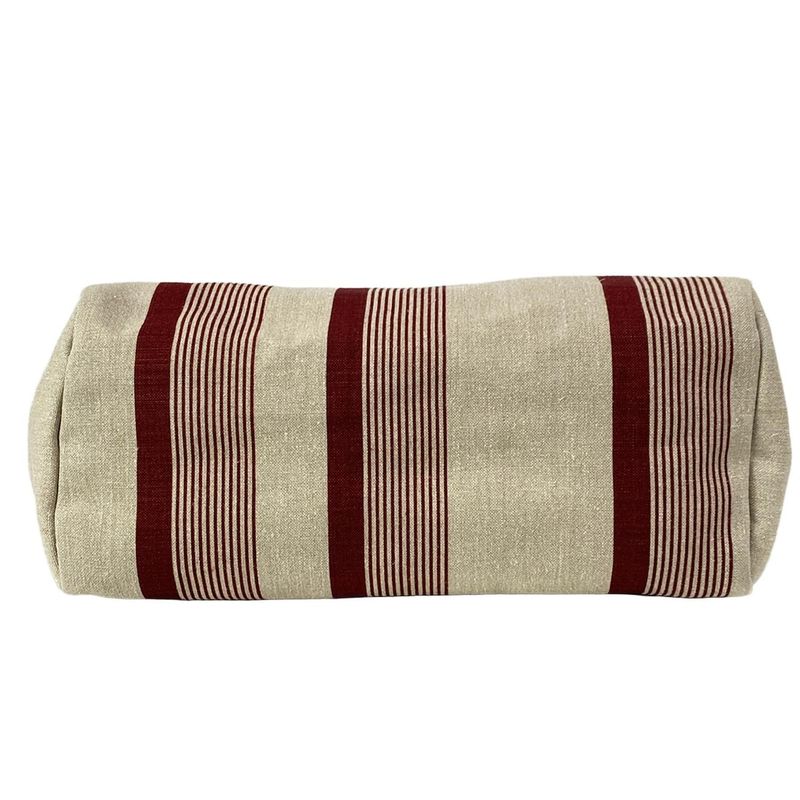 Hermes Handbag Herbag Zip Cabin Beige And Red Silver Hardware /H Vibration