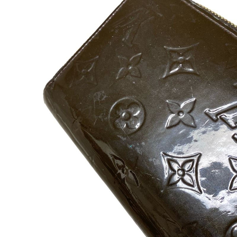 Louis Vuitton Monogram Vernis Zippy Wallet M91458 Taille Dombre Leather