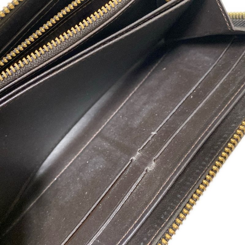 Louis Vuitton Monogram Vernis Zippy Wallet M91458 Taille Dombre Leather