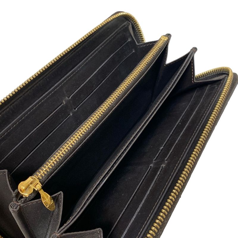 Louis Vuitton Monogram Vernis Zippy Wallet M91458 Taille Dombre Leather