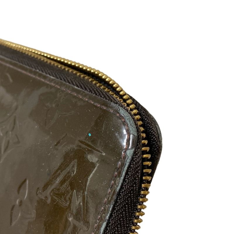 Louis Vuitton Monogram Vernis Zippy Wallet M91458 Taille Dombre Leather