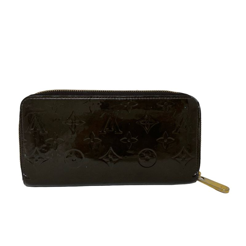 Louis Vuitton Monogram Vernis Zippy Wallet M91458 Taille Dombre Leather