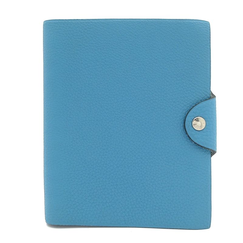 Hermes Notebook Ulysse PM Blue Jean Silver Hardware
