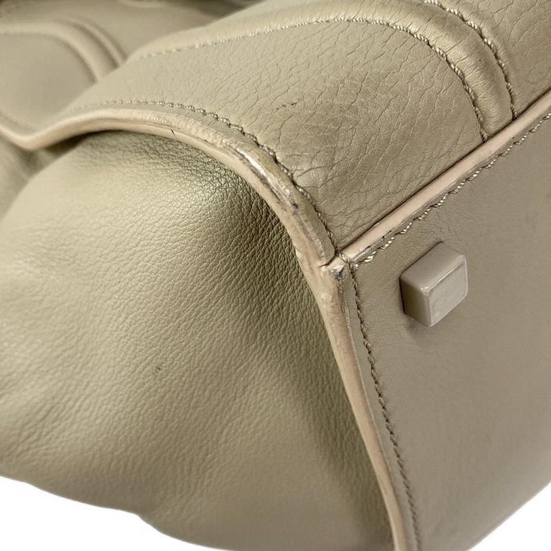 Celine Tote Bag Luggage Small Square Phantom Beige Leather