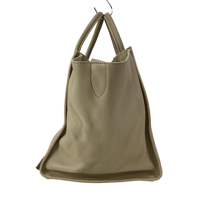 Celine Tote Bag Luggage Small Square Phantom Beige Leather