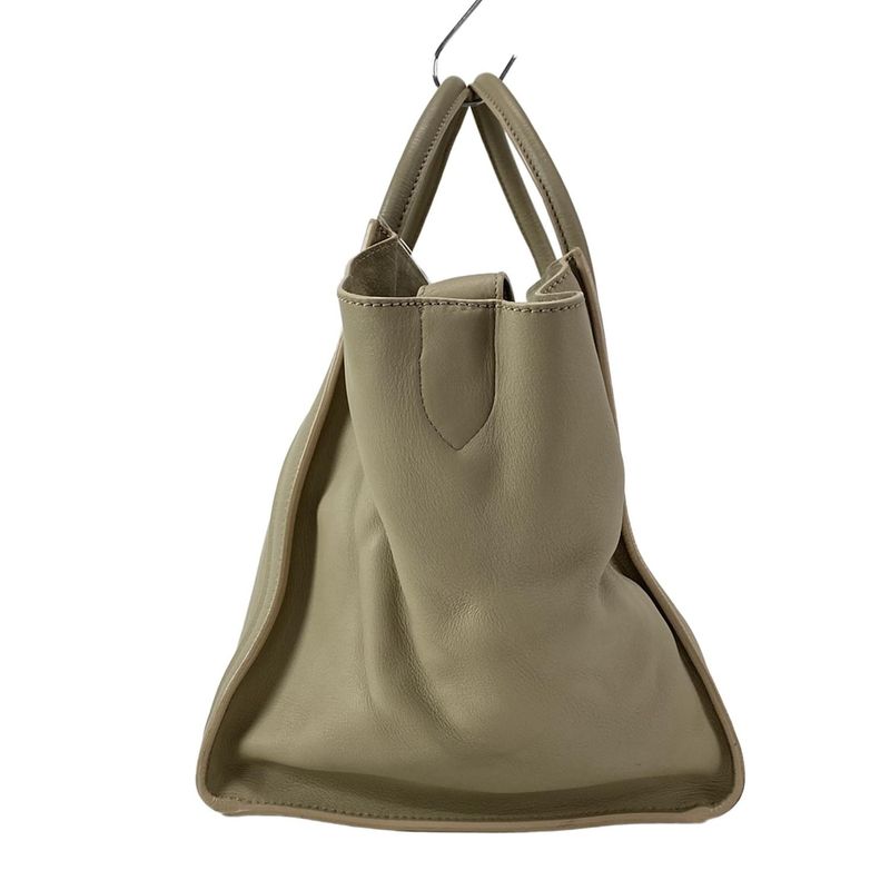Celine Tote Bag Luggage Small Square Phantom Beige Leather