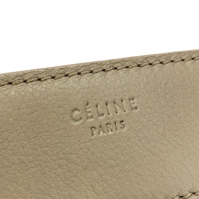 Celine Tote Bag Luggage Small Square Phantom Beige Leather