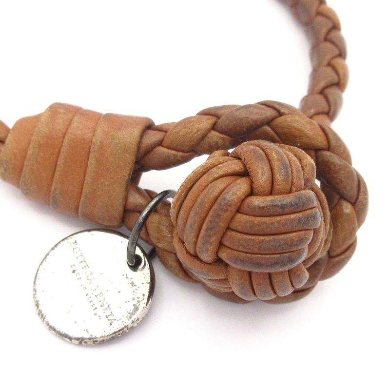Bottega Veneta Bracelet Intrecciato Leather Brown