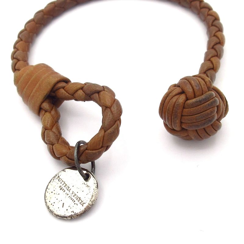 Bottega Veneta Bracelet Intrecciato Leather Brown