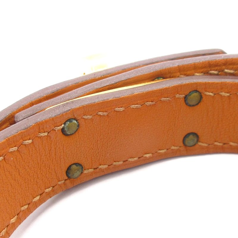 Hermes Bracelet Mini Kelly Dubretour Etoupe Gold Hardware