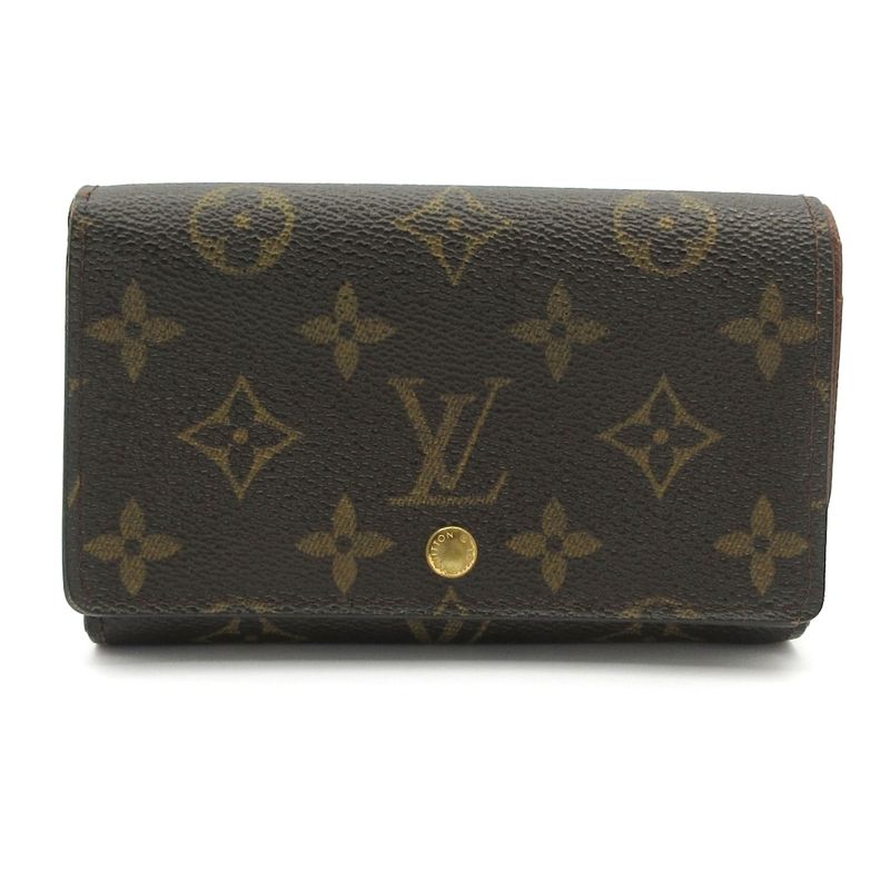 Louis Vuitton Monogram Porte Monet Bier Trésor M61730 Leather