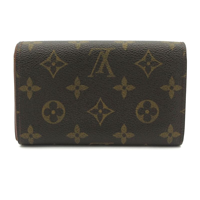 Louis Vuitton Monogram Porte Monet Bier Trésor M61730 Leather