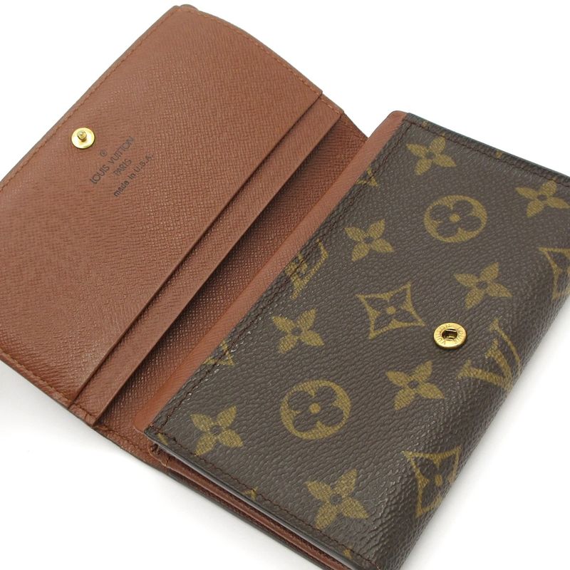 Louis Vuitton Monogram Porte Monet Bier Trésor M61730 Leather