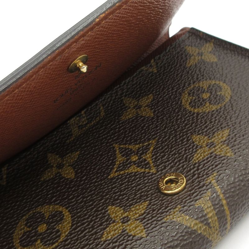 Louis Vuitton Monogram Porte Monet Bier Trésor M61730 Leather