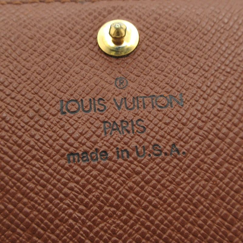 Louis Vuitton Monogram Porte Monet Bier Trésor M61730 Leather