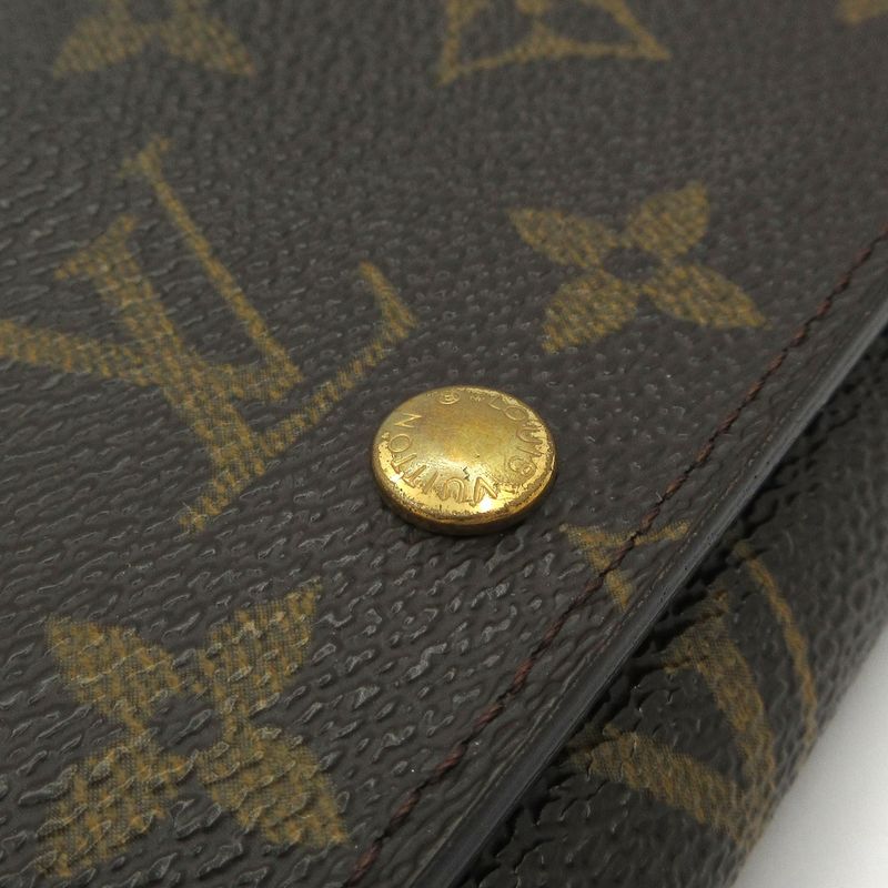 Louis Vuitton Monogram Porte Monet Bier Trésor M61730 Leather