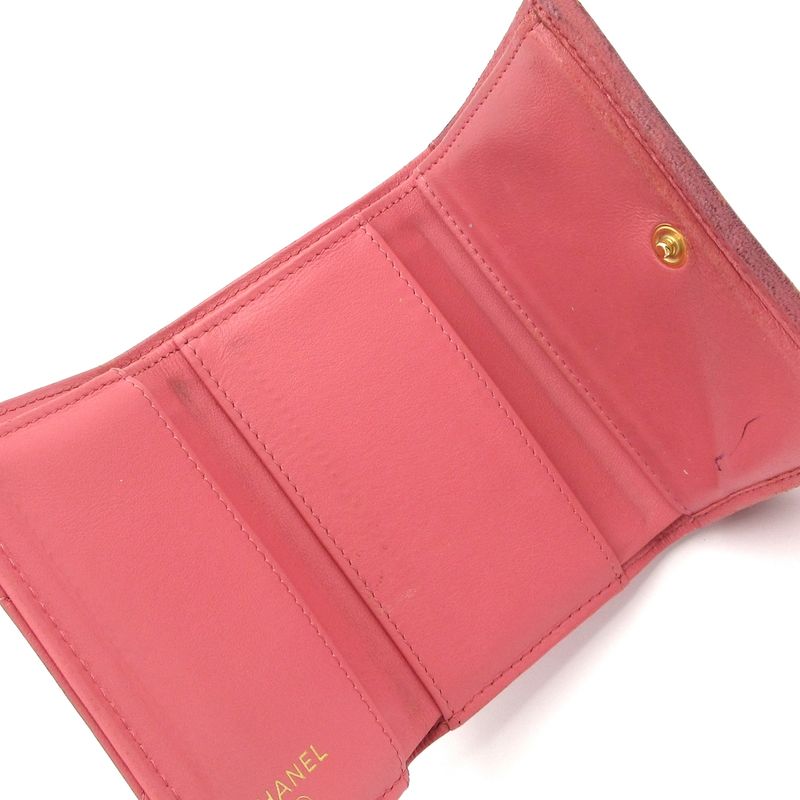 Chanel Bifold Wallet Chanel19/matelasse Ap1064 Pink Coco Lambskin