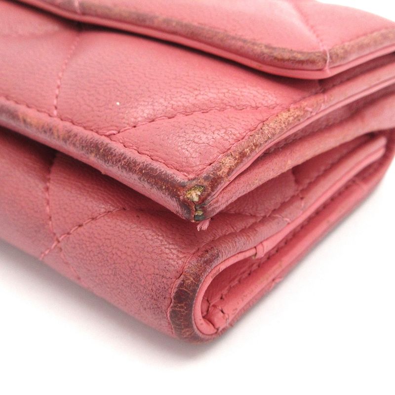 Chanel Bifold Wallet Chanel19/matelasse Ap1064 Pink Coco Lambskin