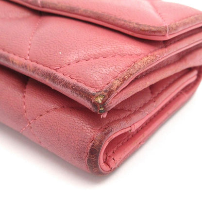 Chanel Bifold Wallet Chanel19/matelasse Ap1064 Pink Coco Lambskin