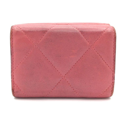 Chanel Bifold Wallet Chanel19/matelasse Ap1064 Pink Coco Lambskin