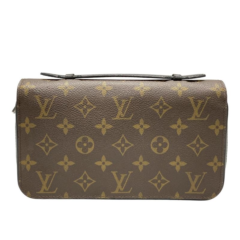 Louis Vuitton Long Wallet Monogram Macassar Zippy XL M61506 Monogram Macassar