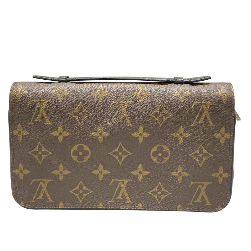 Louis Vuitton Long Wallet Monogram Macassar Zippy XL M61506 Monogram Macassar