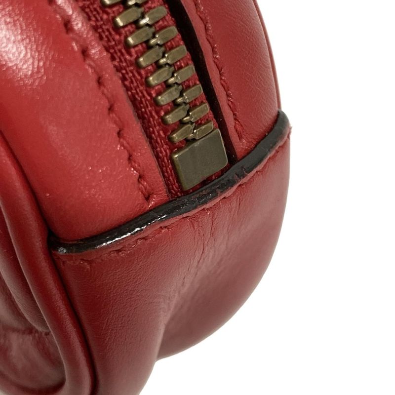 Gucci GG Marmont Waist Pouch GG Marmont 476434 Red Heart Leather