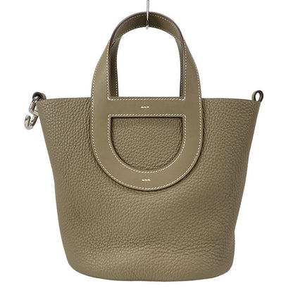 Hermes Handbag In The Loop 18 Etoupe Silver Hardware