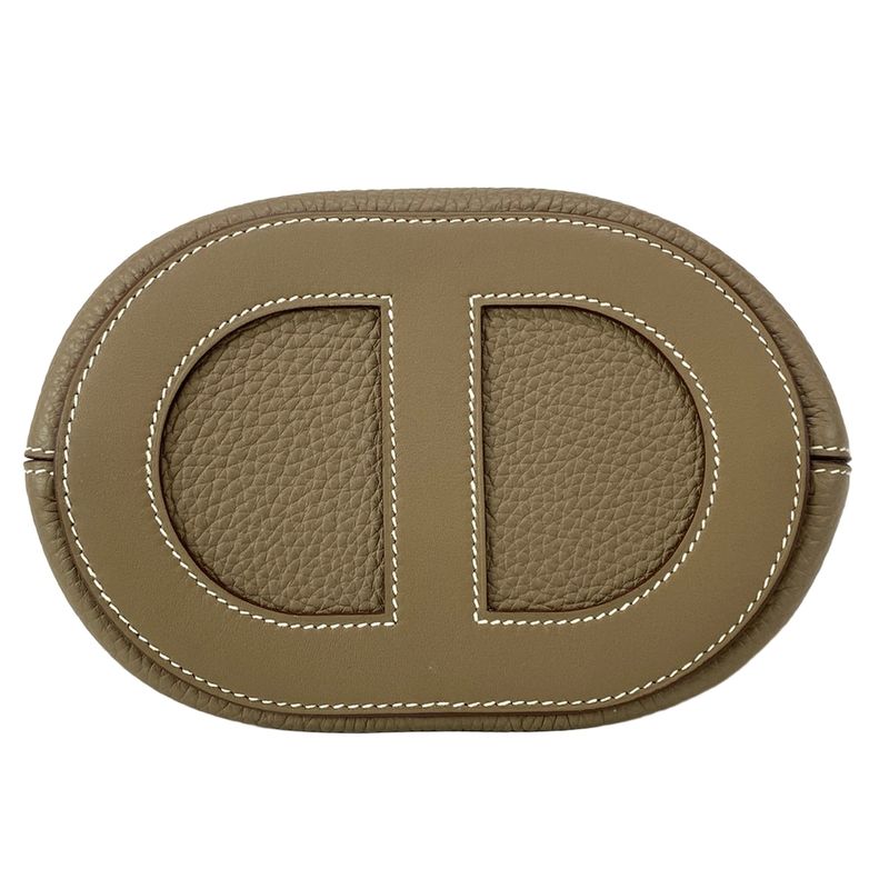 Hermes Handbag In The Loop 18 Etoupe Silver Hardware